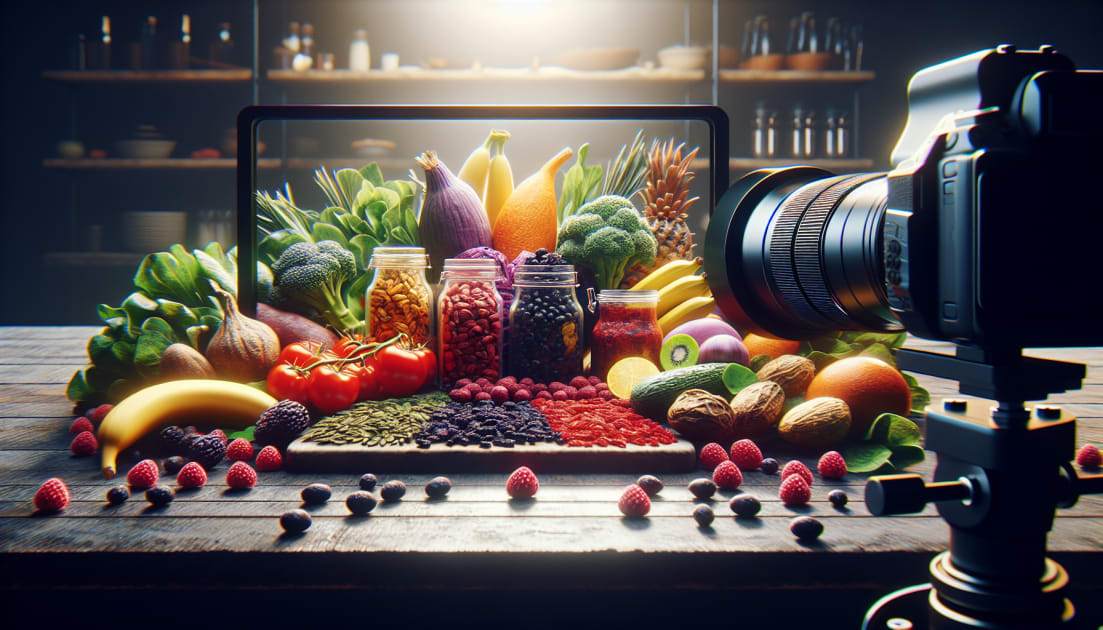 Startling Superfoods for Ultimate Health Imagem: Variety of colorful superfoods on a kitchen table